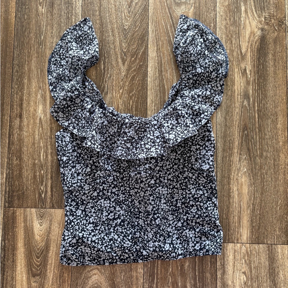 Abercrombie & Fitch Blue Floral Blouse
